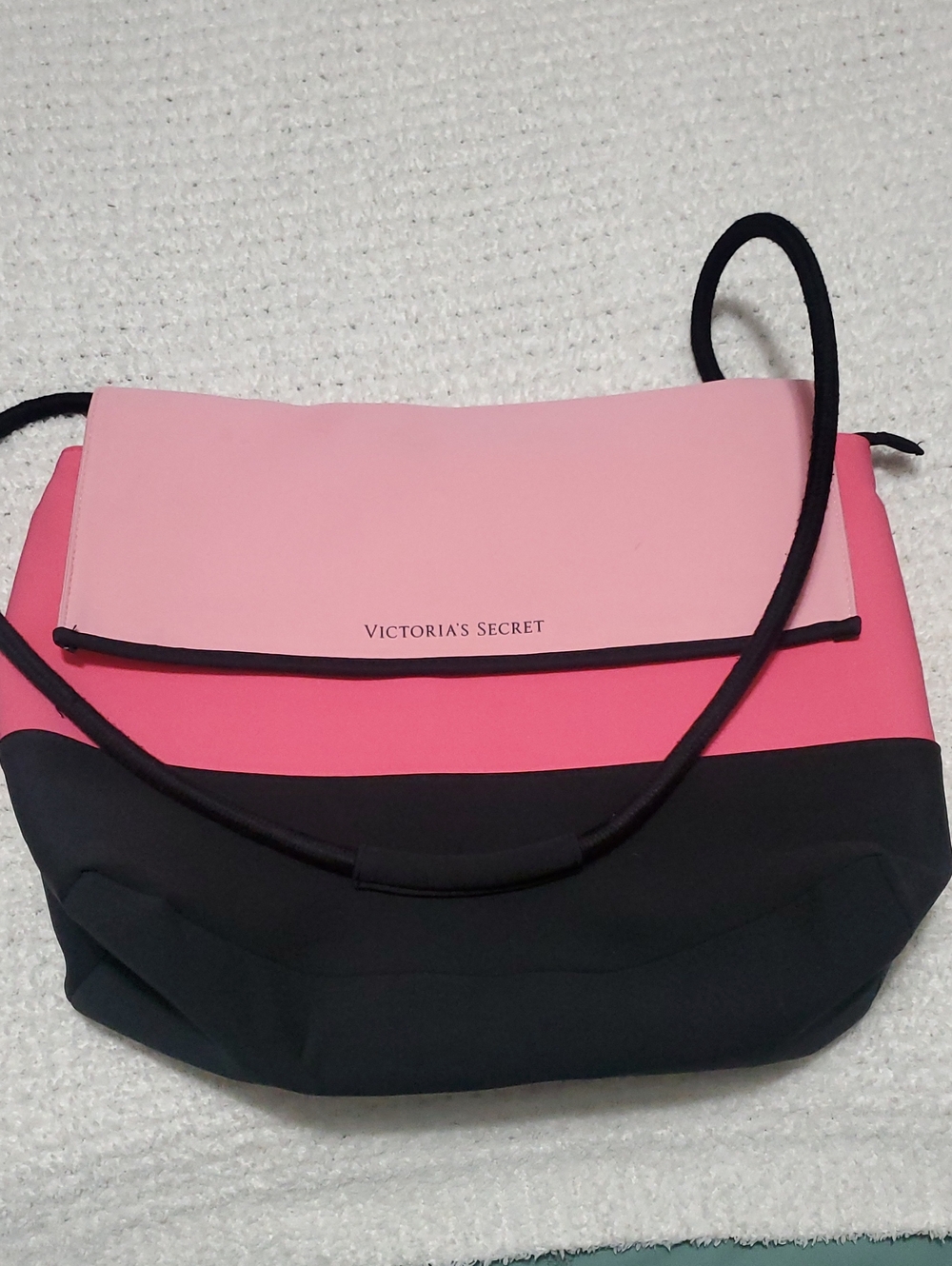 Victoria's Secret Pink and Black Two-Tone Shoulder Bag